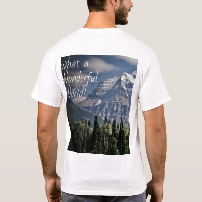 Camiseta What a Wonderful World – Majestic Mountain Scene (Verso)
