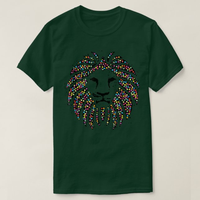 Camiseta What Can You Create With Just A Dot - Lion Dots  (Frente do Design)