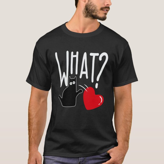 Camiseta What Cat Is My Valentine Cat Kiddy Mom Dad Date Co (Frente)