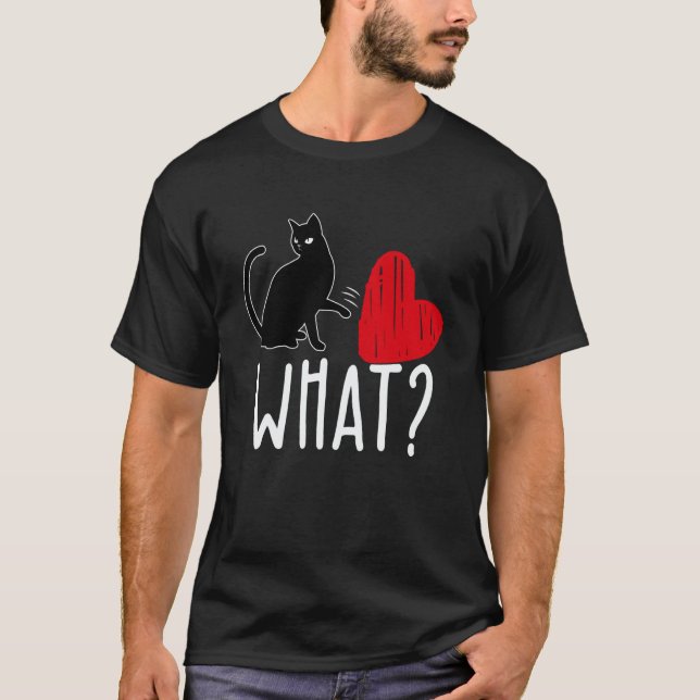 Camiseta What Cat Is My Valentine Cat Kiddy Mom Dad Date Si (Frente)