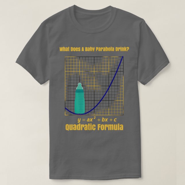 Camiseta What Do Baby Parabolas Drink Quadratic Formula mat (Frente do Design)