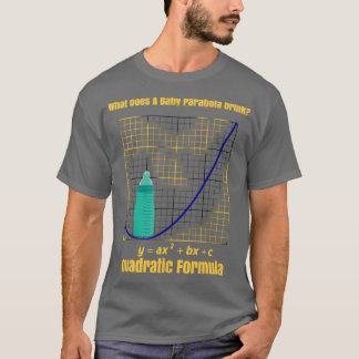 Camiseta What Do Baby Parabolas Drink Quadratic Formula mat