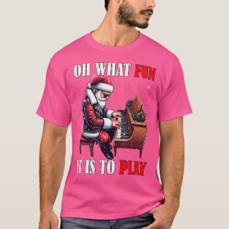 Camiseta What Funny It Is To Play Christmas Santa Playing P