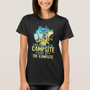 Camiseta What Happens At The Campsite Stays Camping Women