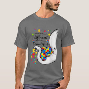 Camiseta What Makes You Different Elephant Mom Autism Child