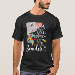 Camiseta What Makes You Different Elephant Mom Autism Child