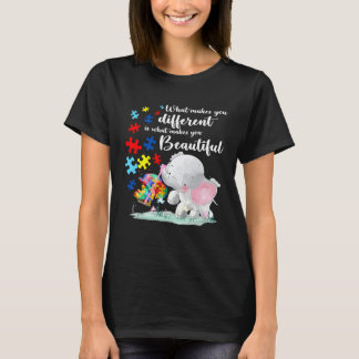 Camiseta What Makes You Different Elephant Mom Autism Child