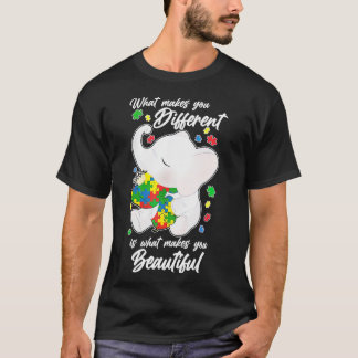 Camiseta What Makes You Different Elephant Mom Autism Child