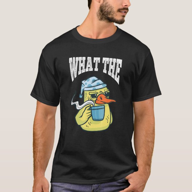 Camiseta What The Duck Duck Morning Grouch Coffee Rubber Du (Frente)