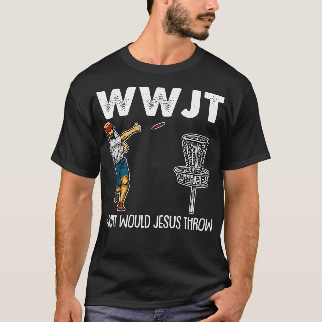 Camiseta What Would Jesus Throw Christmas WWJT Disc Golf Ch (Frente)