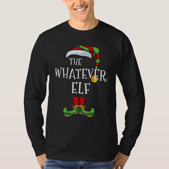 Camiseta Whatever Elf Family Matching Christmas Group  Paja (Frente)