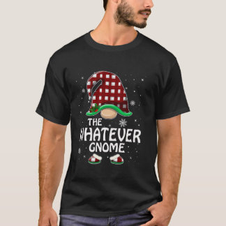 Camiseta Whatever Gnome Buffalo Red Plaid Matching Family C