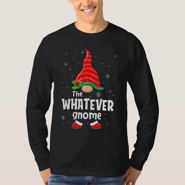 Camiseta Whatever Gnome Matching Family Group Christmas Par (Frente)