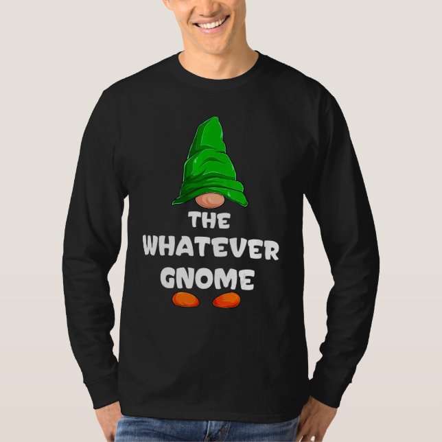Camiseta Whatever Gnome Matching Family Group Christmas Par (Frente)