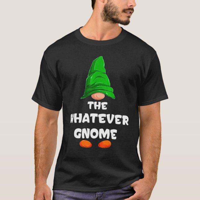 Camiseta Whatever Gnome Matching Family Group Christmas Par (Frente)