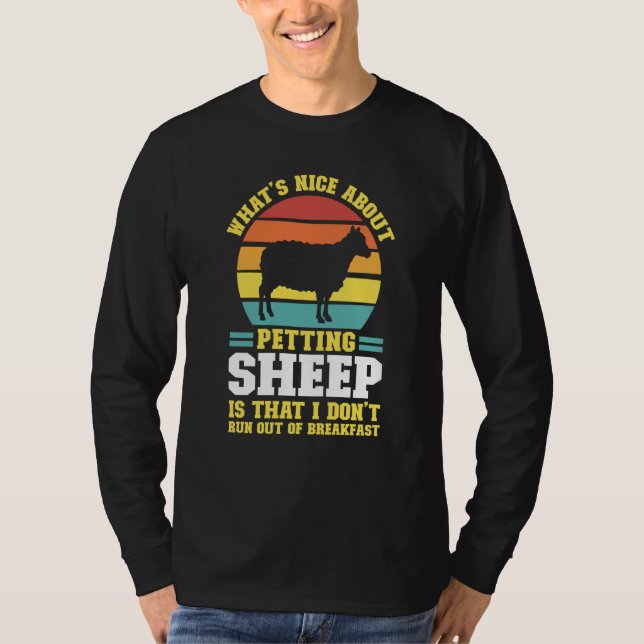 Camiseta what's nice about petting sheep farming animal (Frente)