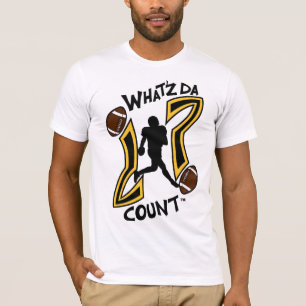 CAMISETA WHAT'Z A DINAMARCA CONTAM O LOGOTIPO PRETO E