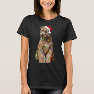 Camiseta Wheaten Terrier Christmas Lights Xmas Dog Lover
