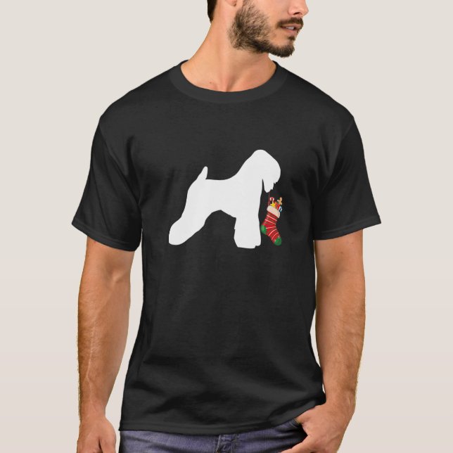 Camiseta Wheaten Terrier Christmas Stoffer Dog (Frente)