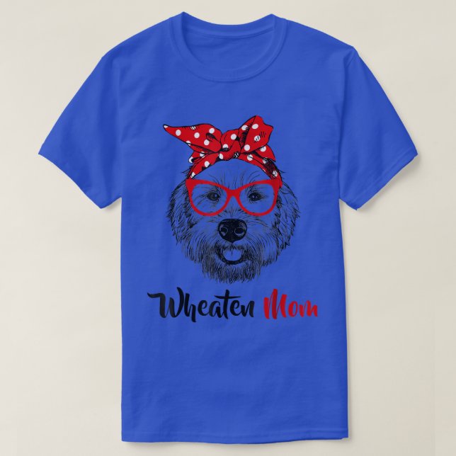 Camiseta Wheaten Terrier Mãe Cama Cachorro Revestido Terrie (Frente do Design)