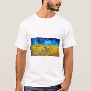 Camiseta Wheatfield com Corvos, Van Gogh