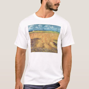 Camiseta Wheatfield com polias, 1888 de Vincent van Gogh