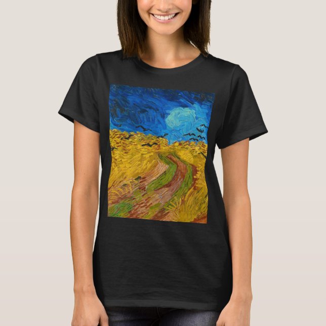 Camiseta Wheatfield with Crows, 1890 por Vincent van Gogh (Frente)