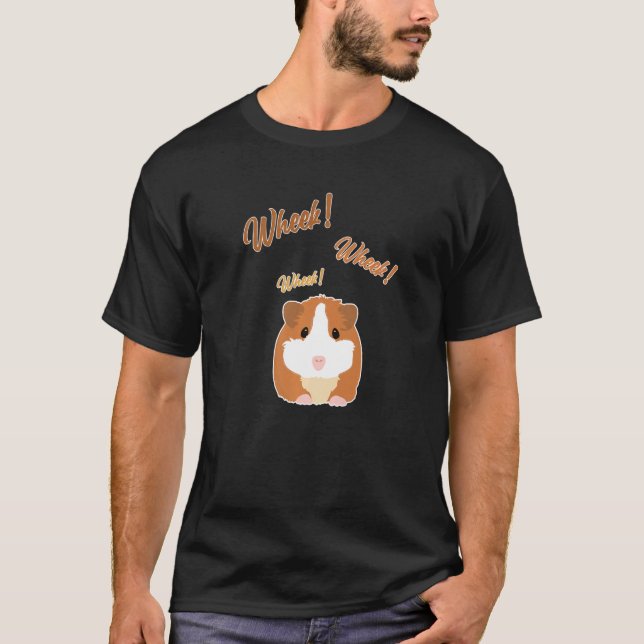 Camiseta Wheek Guinea Pig Long Hair Short Hair Breeder Guin (Frente)