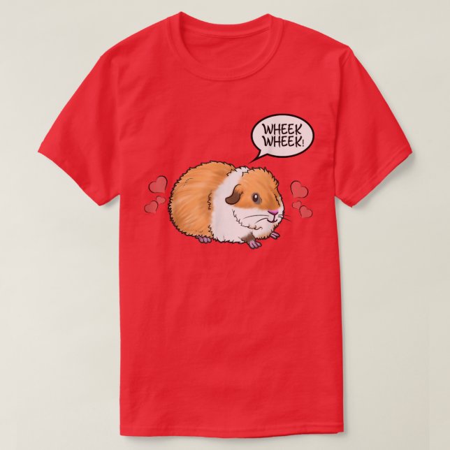 Camiseta Wheek Wheek Cute Guinea Pig Lover Animal  (Frente do Design)