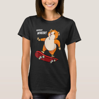 Camiseta Wheek Wheek Guinea Pig Skateboard Skateboarder