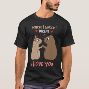 Camiseta Wheek Wheek significa que eu te amo hamster