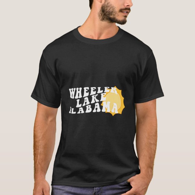 Camiseta Wheeler Lake Alabama Al Wavy Vacation (Frente)