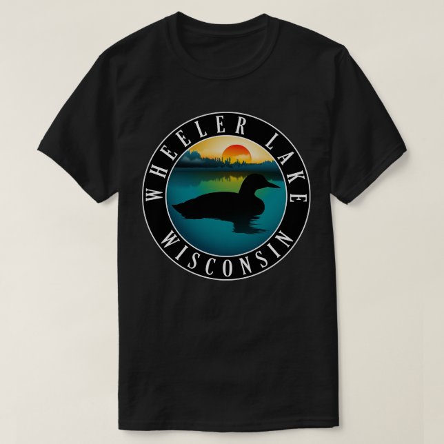 Camiseta Wheeler Lake Wisconsin Loon (Frente do Design)