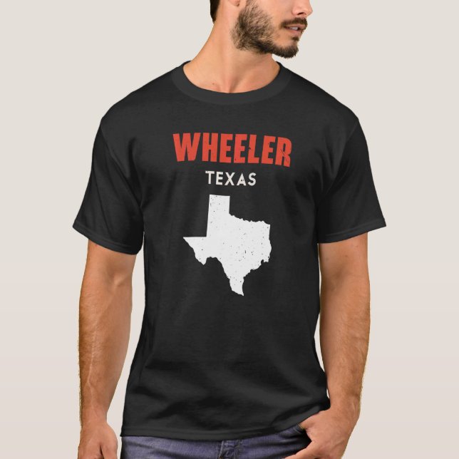 Camiseta Wheeler Texas EUA State America Viagem Texas (Frente)