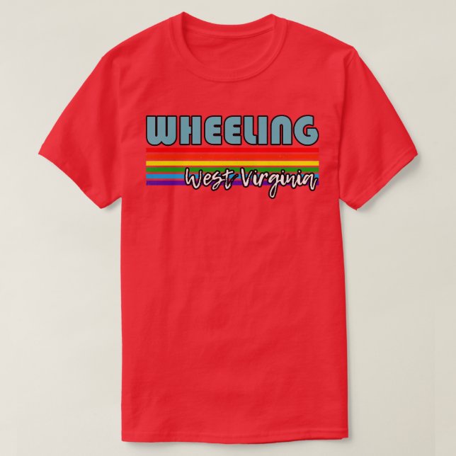 Camiseta Wheeling West Virginia Pride Wheeling LGBT Gift LG (Frente do Design)
