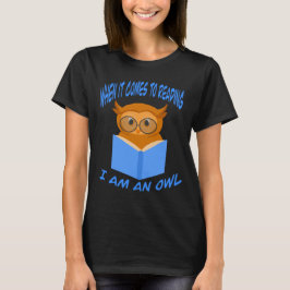 Camiseta When It Comes to Reading I’m an Owl Cute Book Love