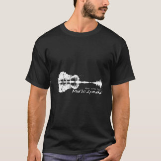 Camiseta When Words Fail Music Speaks Guitar Music Literary