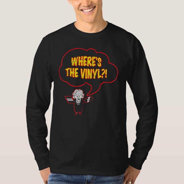 Camiseta Whereu2019s The Vinyl For Mens Womens (Frente)