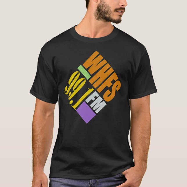 Camiseta WHFS 99.1 FM Washington, DC Retro Radio Station Cl (Frente)