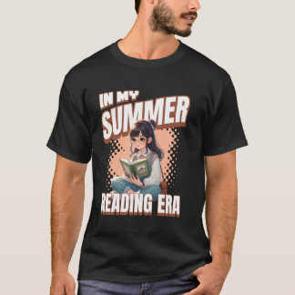 Camiseta Whimsical Anime Style Girl In My Summer Reading Er