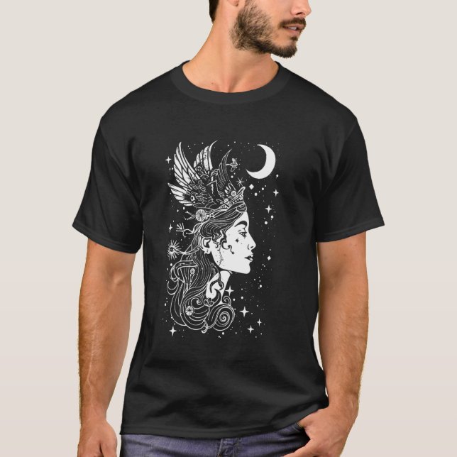 Camiseta Whimsical Athena Grega Mitologia Deusa Witchy (Frente)