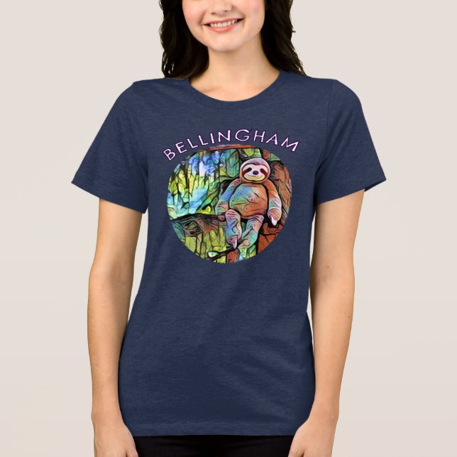 Camiseta Whimsical Bellingham Sloth (Frente)