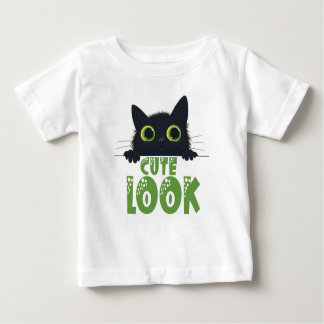 Camiseta "Whimsical Black Cat Kids'' - Puramente C