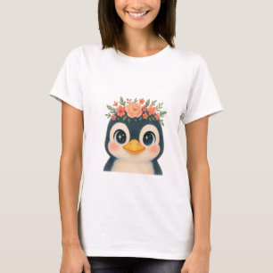 Camiseta Whimsical Bloom Penguin