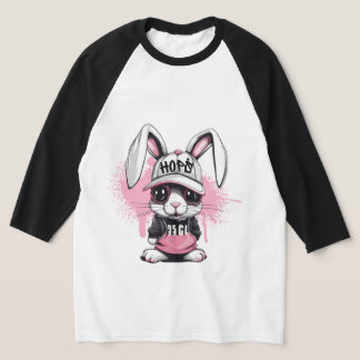 Camiseta Whimsical Cartoon Hip Hop Bunny