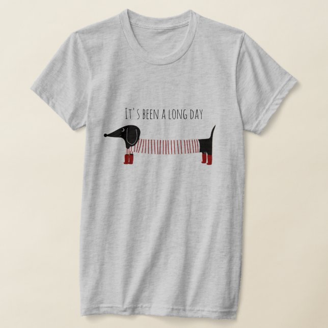 Camiseta Whimsical Dachshund Long Day (Postura )