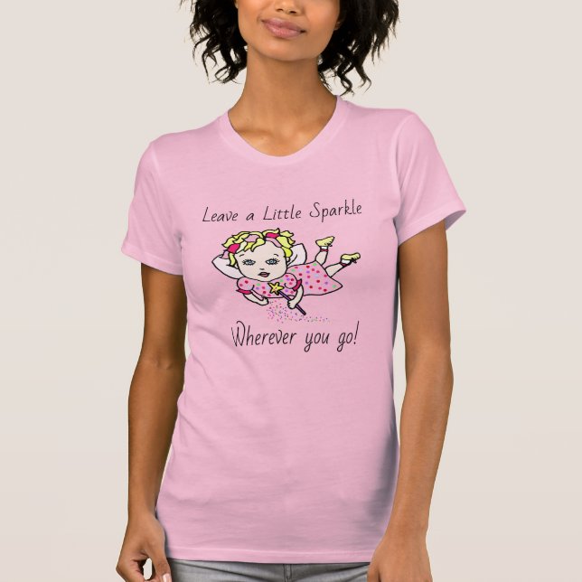 Camiseta Whimsical Fairy Cote Folk Art Floral (Frente)