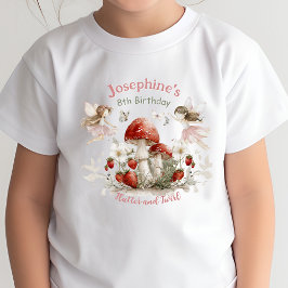 Camiseta whimsical garden flutter and twirl fairy birthday 