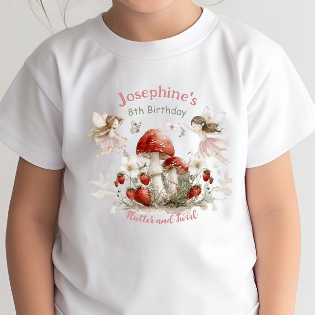 Camiseta whimsical garden flutter and twirl fairy birthday  (Criador carregado)