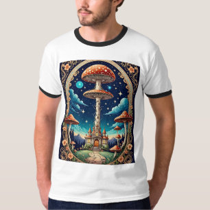 Camiseta Whimsical Mushroom Castle Fantasy T Shirt